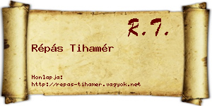 Répás Tihamér névjegykártya